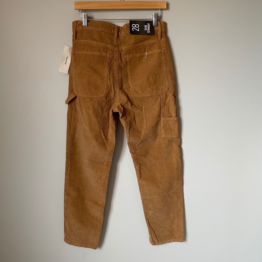 BDG Urban Outfitters Corduroy Carpenter Pants Brown Slim Straight Fit Size 28 - Picture 2 of 10